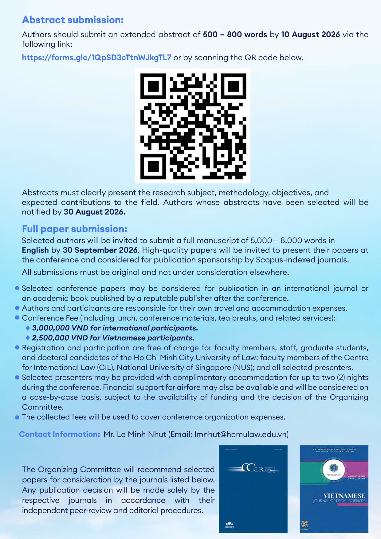 Abstract submission, fees and contact